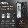 Yzoiko Strong Magnetic Case for iPhone 14 Pro 10Ft MilitaryGrade Protection Compatible with MagSafe Shockproof Slim Thin Cover 61 inch 14 Pro Phone Case Bumper Black