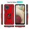 YZOK for Galaxy A12 Case with HD Screen ProtectorMilitary Grade Ring Car Mount Kickstand Hybrid Hard PC Soft TPU Shockproof Protective Case for Samsung Galaxy A12 Red