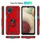 YZOK for Galaxy A12 Case with HD Screen ProtectorMilitary Grade Ring Car Mount Kickstand Hybrid Hard PC Soft TPU Shockproof Protective Case for Samsung Galaxy A12 Red