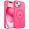 zapica Magnetic for iPhone 15 Case iPhone 14 Case Compatible with MagSafe Military Grade Drop Protection Translucent Matte Shockproof AntiScratch Phone Cover Hot Pink