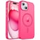 zapica Magnetic for iPhone 15 Case iPhone 14 Case Compatible with MagSafe Military Grade Drop Protection Translucent Matte Shockproof AntiScratch Phone Cover Hot Pink