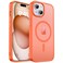 zapica Magnetic for iPhone 15 Case iPhone 14 Case Compatible with MagSafe Military Grade Drop Protection Translucent Matte Shockproof AntiScratch Phone Cover Orange