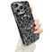 ZONRW for iPhone 15 Pro Max Case MagneticSoft Cute Luxury Leopard Cheetah Pattern Plating Glitter Bling Phone Case Compatible with MagSafe Clear Shockproof Back Cover for Women Girl 67Black