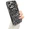 ZONRW for iPhone 15 Pro Max Case MagneticSoft Cute Luxury Leopard Cheetah Pattern Plating Glitter Bling Phone Case Compatible with MagSafe Clear Shockproof Back Cover for Women Girl 67Black