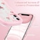 ZTOFERA for iPhone 11 Case 61 inchCute Curly Wave Frame Shape Case with Cherry Ribbon Bow Pattern Clear Slim Shockproof Hard PC Bumper Phone Cover for Women Girls Peach Pink