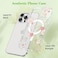 ZTOFERA for iPhone 16 Pro Magnetic Case Compatible with MagsafeAesthetic Floral Pattern Design Cute for Girl WomenAntiDrop Protective Hard Phone Cover for iPhone 16 ProPink Rose