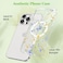 ZTOFERA for iPhone 16 Pro Max Magnetic Case Compatible with MagsafeAesthetic Floral Pattern Design Cute for Girl WomenAntiDrop Protective Hard Phone Cover for iPhone 16 Pro MaxBlue Flower