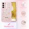 ZTOFERA for Samsung Galaxy S22 Plus Case Wavy EdgeGlitter Star Bow Pattern Phone Case Cute for Girl Women Soft TPU Shockproof Full Protection Clear Phone Cover for Samsung S22 PlusPink Bow