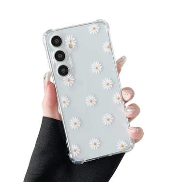 ZTOFERA for Samsung Galaxy S25 Plus Case Clear Cute Flower Pattern for Women Girls Protective Shockproof Slim TPU Bumper Phone Cover for Samsung S25 Plus Case Daisy