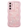 ZTOFERA for Samsung Galaxy S25 Plus Case Wavy EdgeGlitter Star Bow Pattern Phone Case Cute for Girl Women Soft TPU Shockproof Full Protection Clear Phone Cover for Samsung S25 PlusPink Bow