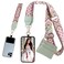 Baeleega Phone Strap With Zippered Pouch Universal Lanyard Crossbody Wrist Strap With Wallet Adjustable Purple