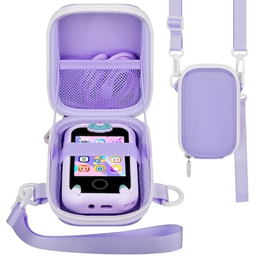 PAIYULE Kids Toys Smartphone Case Compatible with Luobafor WEOLULIfor Yosfengfor Joozfee Toddler Learning Play Mini Mobile Cell Phones Storage Holder for SD Cards Accessories PurpleBox only