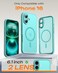 TOCOL for Phone 16 Case Compatible with Magsafe Charger Full Camera Protection Drop Protection Translucent Matte Phone Case for iPhone 16 61 inch Green