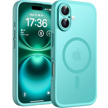 TOCOL for Phone 16 Case Compatible with Magsafe Charger Full Camera Protection Drop Protection Translucent Matte Phone Case for iPhone 16 61 inch Green