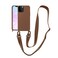 VooDirop Compatible with iPhone 13 Pro Max Case Crossbody Phone Case with Strap Neck Lanyard Adjustable Shockproof Drop Protection Silicone Phone Cover for iPhone 13 Pro Max 67 Brown