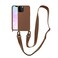 VooDirop Compatible with iPhone 13 Pro Max Case Crossbody Phone Case with Strap Neck Lanyard Adjustable Shockproof Drop Protection Silicone Phone Cover for iPhone 13 Pro Max 67 Brown