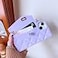 Yatchen Wallet Case for iPhone 15 PlusCrossbody Phone Case with Lanyard Strap Cute Flip Credit Card Holder Soft Silicone Girls Lady Handbag Cover for iPhone 15 Plus Purple
