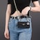 Yatchen Wallet Case for iPhone 15 ProCrossbody Phone Case with Lanyard Strap Cute Flip Credit Card Holder Soft Silicone Girls Lady Handbag Cover for iPhone 15 Pro Black