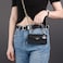 Yatchen Wallet Case for iPhone 15 ProCrossbody Phone Case with Lanyard Strap Cute Flip Credit Card Holder Soft Silicone Girls Lady Handbag Cover for iPhone 15 Pro Black