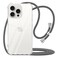 YESPURE for iPhone 15 Pro Max Lanyard Case Clear Adjustable Neck Cord Strap Cover Transparent Soft Bumper TPU Rubber Shockproof AntiYellowing Protective Strap Case Cover for iPhone 15 Pro Max Gray