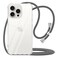 YESPURE for iPhone 15 Pro Max Lanyard Case Clear Adjustable Neck Cord Strap Cover Transparent Soft Bumper TPU Rubber Shockproof AntiYellowing Protective Strap Case Cover for iPhone 15 Pro Max Gray