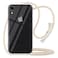 YESPURE for iPhone XR Crossbody Case Clear Adjustable Shoulder Neck Lanyard Strap Cover Women Girls Soft TPU Slim Shockproof Protective Hanging Phone Mobile Case for iPhone XR Beige