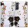 Bcov Case for Galaxy S21 5G White Black Cute Cats Leather Flip Phone Case Wallet Cover with Card Slot Holder Kickstand for Samsung Galaxy S21 5G