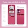 bemal for iPhone 16 Wallet Case Builtin Card Holder RFID Blocking PU Leather Kickstand Magnetic Closure Durable Shockproof Phone Cover for Women and Men Hot Pink