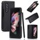 Cavor Designed for Samsung Galaxy Z Fold 3 Case with S Pen HolderFull Body Protective AntiScratch AntiDrop WearResistant PC Material Hard Flip Cover Black