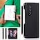Cavor Designed for Samsung Galaxy Z Fold 3 Case with S Pen HolderFull Body Protective AntiScratch AntiDrop WearResistant PC Material Hard Flip Cover Black