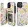 HAOPINSH for iPhone 13 Case Wallet with Card Holder Floral Flower Pattern Back Flip Folio PU Leather Kickstand Card Slots Case for Women Girls Double Magnetic Clasp Shockproof Cover 61