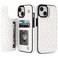 HAOPINSH for iPhone 15 Wallet Case with Card Holder Floral Flower Pattern Back Flip Folio PU Leather Kickstand Card Slots Case for Women Girls Double Magnetic Clasp Cover 61 White Leopard