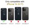 JOYAKI Wallet Case Compatible with iPhone 14 Slim Protective case with Card HolderPremium PU Leather Kickstand Card Slots Case with a Screen Protective Glass for iPhone 1461White