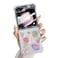 LCHULLE for Samsung Galaxy Z Flip 5 Case Bling Glitter for Girls Women Cute Clear Shiny Sparkle Planet Stars Soft Silicone Shockproof Cover Protective Phone Case for Samsung Z Flip 5 5GClear