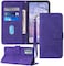 Moment Dextrad for Samsung Galaxy A53 5G Case Wallet Card Holder Slots Wrist Strap TPU Interior Protective Stand PU Leather Folio Flip Cases Cover Purple