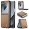 Phernykas Case for Samsung Galaxy Z Flip 6 Wallet Case with Card Holder Kickstand RFID Blocking Magnetic Closure Shockproof Protective PU Leather Case for Galaxy Z Flip 6 Flip Case Wallet Brown