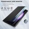 Qissy Phone Case for Samsung Galaxy S23 5G Case Clear View Window Luxury Slim Mirror Galaxy S23 Case with Kickstand Leather Hard PC Flip Shockproof Protective Cover for Samsung S23 Case Black