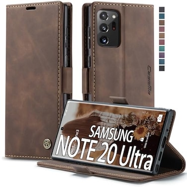 japezop Samsung Galaxy Note 20 Ultra Wallet Case Retro PU Leather Flip Magnetic Closure Protective Cover with Card Slots Cash Pockets with Kickstand for Samsung Note 20 Ultra 5G 69 inch Coffee
