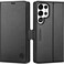 SHIELDON Genuine Leather Wallet Case for Galaxy S25 Ultra 69 2025 Black