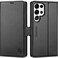 SHIELDON Genuine Leather Wallet Case for Galaxy S25 Ultra 69 2025 Black