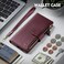 Shieldtop Compatible with Samsung Galaxy S25 Wallet Case with Card HolderWomen Men RFID Blocking PU Leather Flip Cover Wrist Strap Zipper Credit Card SlotsPhone Case for Galaxy S25 62Wine Red