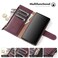 Shieldtop Compatible with Samsung Galaxy S25 Wallet Case with Card HolderWomen Men RFID Blocking PU Leather Flip Cover Wrist Strap Zipper Credit Card SlotsPhone Case for Galaxy S25 62Wine Red