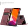 SINIANL iPhone 11 Pro Max Leather Case Folding Flip Case with Kickstand Credit Card Slot Magnetic Closure Protective Cover for iPhone 11 Pro Max 2019 Wine Red