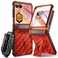 SUPCASE for Samsung Galaxy Z Flip 7 Case with Builtin Stand BeltClip Unicorn Beetle Pro Hinge Protection Front Tempered Glass Screen Protector Full Body MilitaryGrade Phone Cover Ruddy