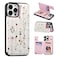 UEEBAI Wallet Case for iPhone 15 Pro with Card Holders PU Leather Cover Kickstand RFID Blocking Double Magnetic Clasp Rilievo Flower Shockproof Flip Case for Women Girls Tree Vine