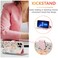 UEEBAI Wallet Case for iPhone 16 Pro Max PU Leather Phone Cover Kickstand RFID Blocking Flip Case Card Slots Wrist Strap Relief Engraved Pattern Magnetic Closure Flower Folio Wallet Purple Rose