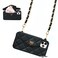 UnnFiko Wallet Case Compatible with iPhone 13 Pro Max Cute Light Luxury Bag Design Purse Flip Card Pouch Cover Soft Silicone Case with Handstrap Long Shoulder Strap Black iPhone 13 Pro Max