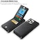 Vofolen for iPhone 16 Pro Max Case Wallet with Card Holder Crossbody Lanyard Strap Leather Case with Magnetic Clasp Kickstand Heavy Duty Protective Flip Cover for iPhone 16 Pro Max for Women Black