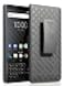 Nakedcellphone Case with Clip for BlackBerry KEY2 Black Kickstand Cover with RotatingRatchet Belt Hip Holster Combo for BlackBerry KEY2 Phone Key 2 BBF1001 BBF1006