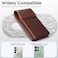 INGIDO Holster for Galaxy S25 Ultra S24 Ultra S23 Ultra 5G Note 20 Ultra 5G Note 10 Plus 5G Premium Leather Pouch with Belt Clip Phone Holster Belt Case Coffee XL